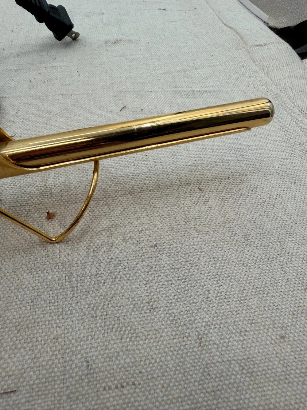 Gold Barrel Curling Wand with Black Handle - Professional Styling Tool
